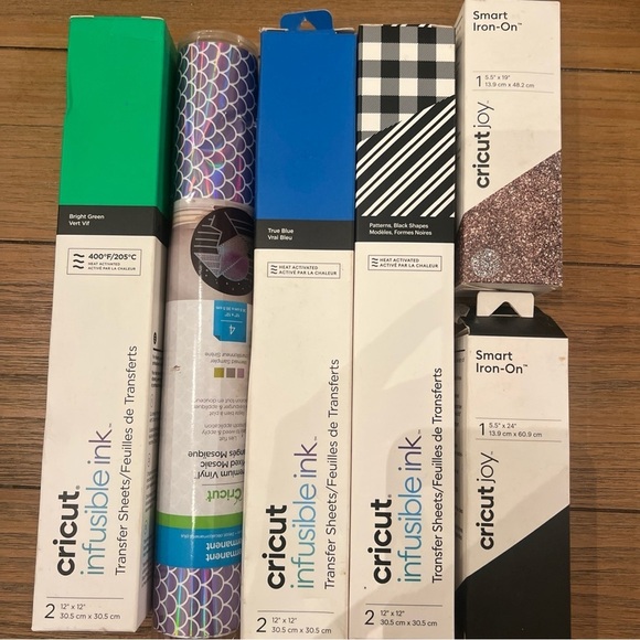Cricut Other - Lot of 6 Cricut infusible ink + iron on 6 NEW